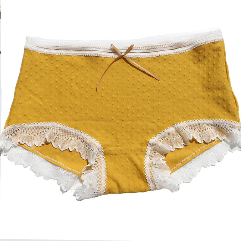 简约纯棉内裤女士复古三角裤日系清新蝴蝶结可爱少女短裤大码透气,淘宝优惠券,粉丝福利购,淘宝优惠卷