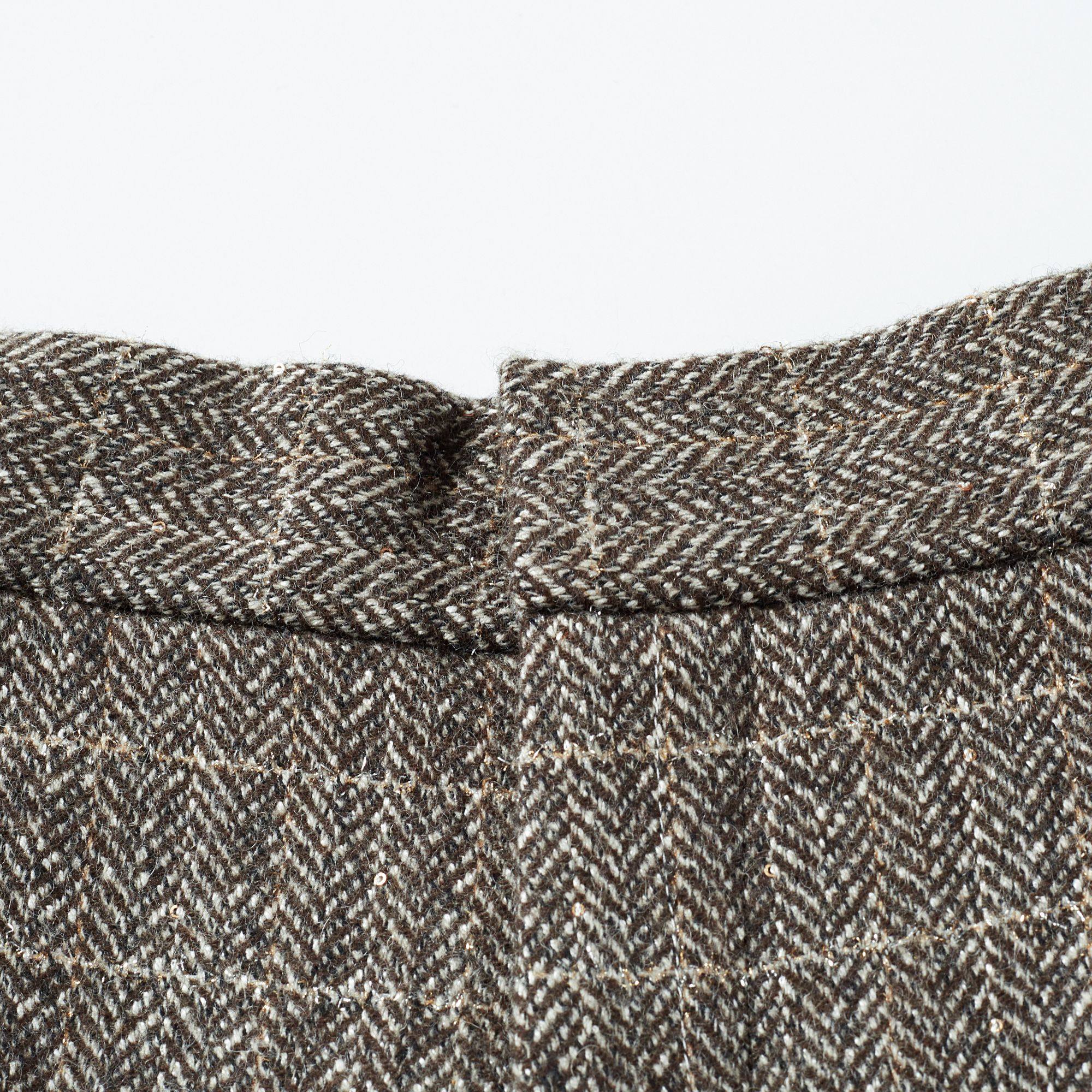 【钱老板推荐】女款秋冬高腰垂坠感宽松格纹阔腿休闲裤TT53P044 - 图3