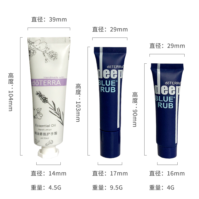 舒缓乳霜分装瓶15g涂抹按摩软管小样空瓶Deep Blue Rub适用多特瑞-图3