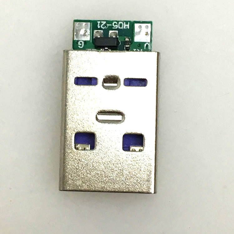 10只价  USB A公头4Pin带板带芯片支持100W快充插头 - 图1