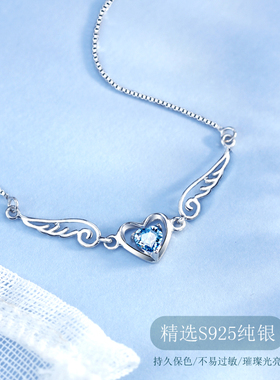 天使与恶魔情侣男女一对纯银项链