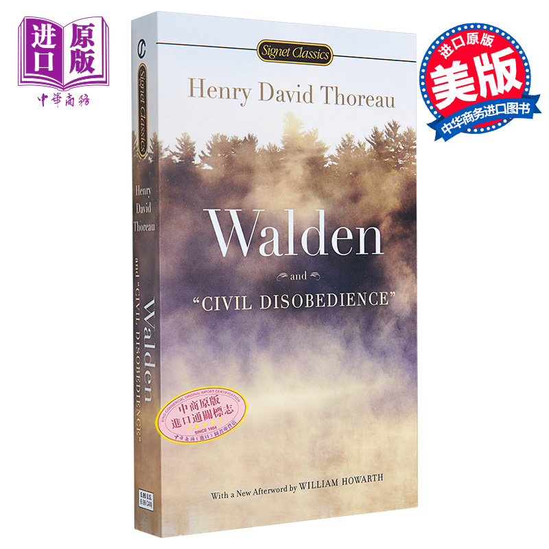 现货 瓦尔登湖 150周年版 Walden and Civil Disobedience (150th Anniversary)  英文原版 Signet Classics 【中商原版】 - 图0