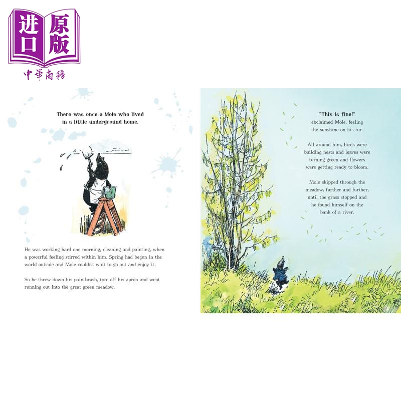 Wind in the Willows谢泼德插画版:柳林风声英文原版进口图书儿童文学故事图画书精品童书儿童读物经典【中商原版】-图1