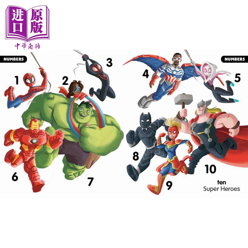 漫威起源 启蒙情景 Marvel Beginnings First Shapes Colors Numbers 英文原版 亲子绘本 低幼读物 迪士尼纸板书【中商原版】 - 图0