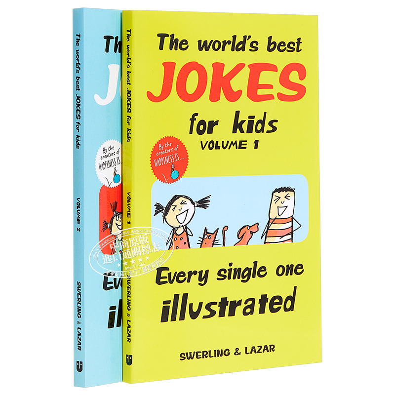 很好笑的笑话1~2册 The Worlds Best Jokes for Kids 给孩子的笑话绘本 2册 幽默笑话 脑筋急转弯 英文原版 英语俚语学习 中? - 图3