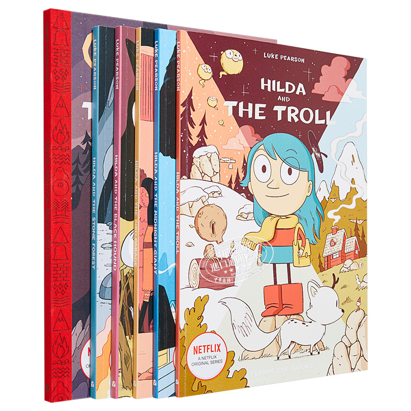 预售 希尔达 Hilda 6册漫画套装 热播动画片原著 儿童探险漫画故事图画小说英文原版 进口图书 7-12岁 蓝发女孩进城记【中商原版】 - 图3