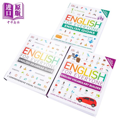 DK人人学英语 词汇+语法+习语 三件套 English for Everyone Vocabulary Grammar Idioms 英文原版英语学习指南【中商原版】 - 图0