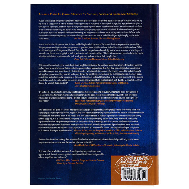 【中商原版】统计的因果推论、社会和生物医学:入门 英文原版 Causal Inference for Statistics, Social, Biomedical Scien - 图0