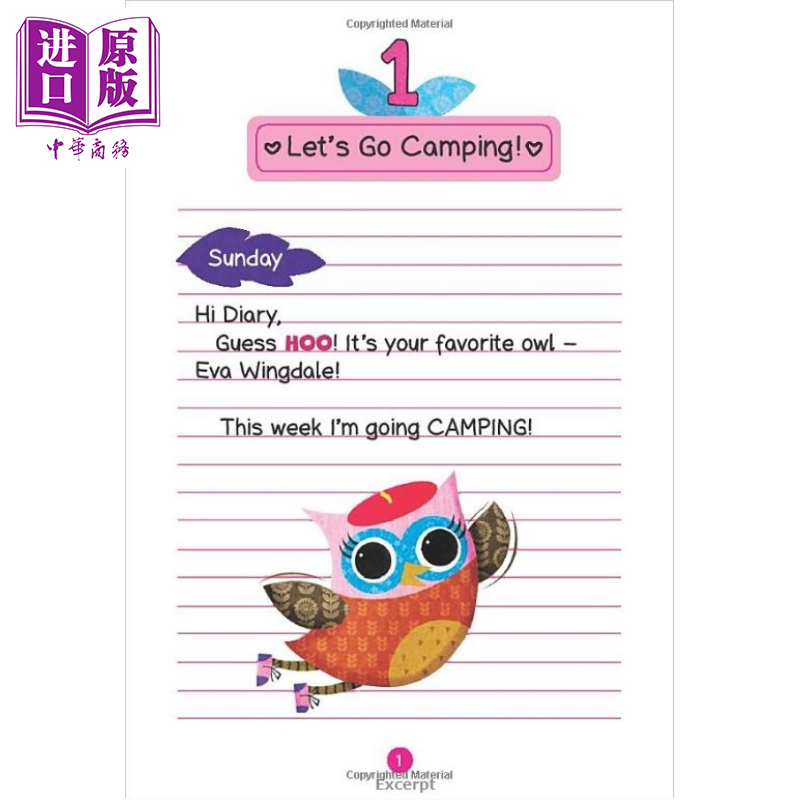 现货 Owl Diaries#12: Eva's Campfire Adventure学乐大树系列：猫头鹰日记12英文原版进口图书儿童桥梁章节书【中商原版】-图0