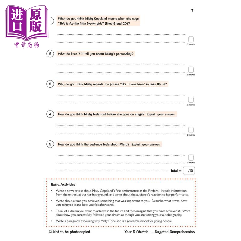 英国原版CGP教辅 新KS2英语有针对性的问题书具有挑战性的理解5年级延伸附答案New KS2 English Targeted Question【中商原版 - 图2