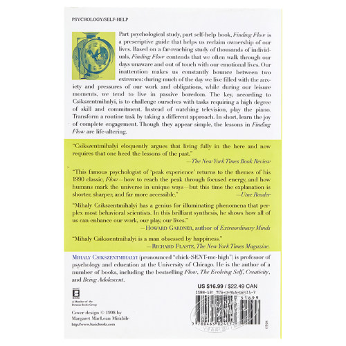 发现流 英文原版 Finding Flow The Perseus Books 自我提升【中商原版】 - 图0