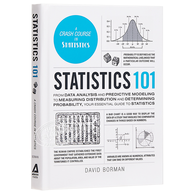 现货 【中商原版】101系列：统计学 英文原版 数学科学 Statistics 101 David Borman Adams Media - 图3