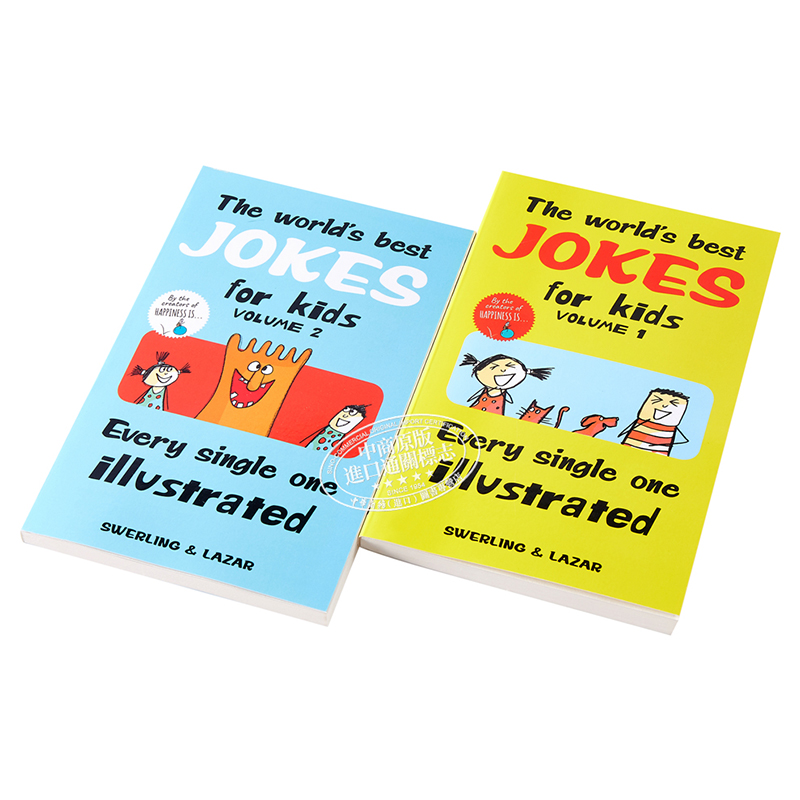 很好笑的笑话1~2册 The Worlds Best Jokes for Kids 给孩子的笑话绘本 2册 幽默笑话 脑筋急转弯 英文原版 英语俚语学习 中? - 图1