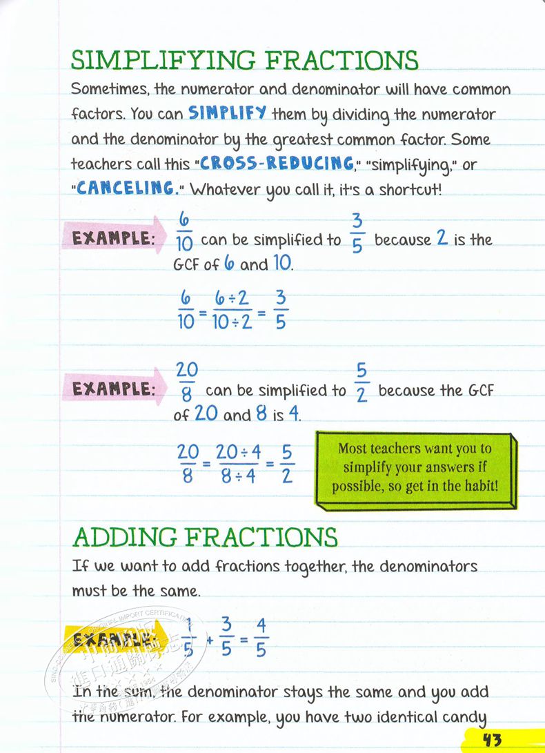 预售美国少年学霸超级笔记中学生优等生笔记3册英文原版Everything You Need to Ace Math/English英语数学科学获得A的方法学?-图3