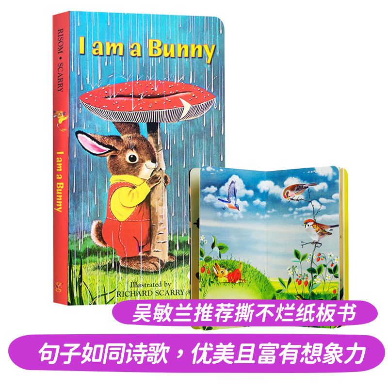 预售英文原版绘本 I Am a Bunny我是一只兔子 Dear Zoo亲爱的动物园宝宝启蒙早教纸板书2册吴敏兰书单推荐 0-3岁幼儿英语进?-图0