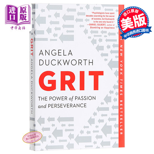 坚毅 英文原版 Grit: The Power of Passion and Perseverance 进口图书 英文原版书 英文书 自我提升 成功励志 - 图0