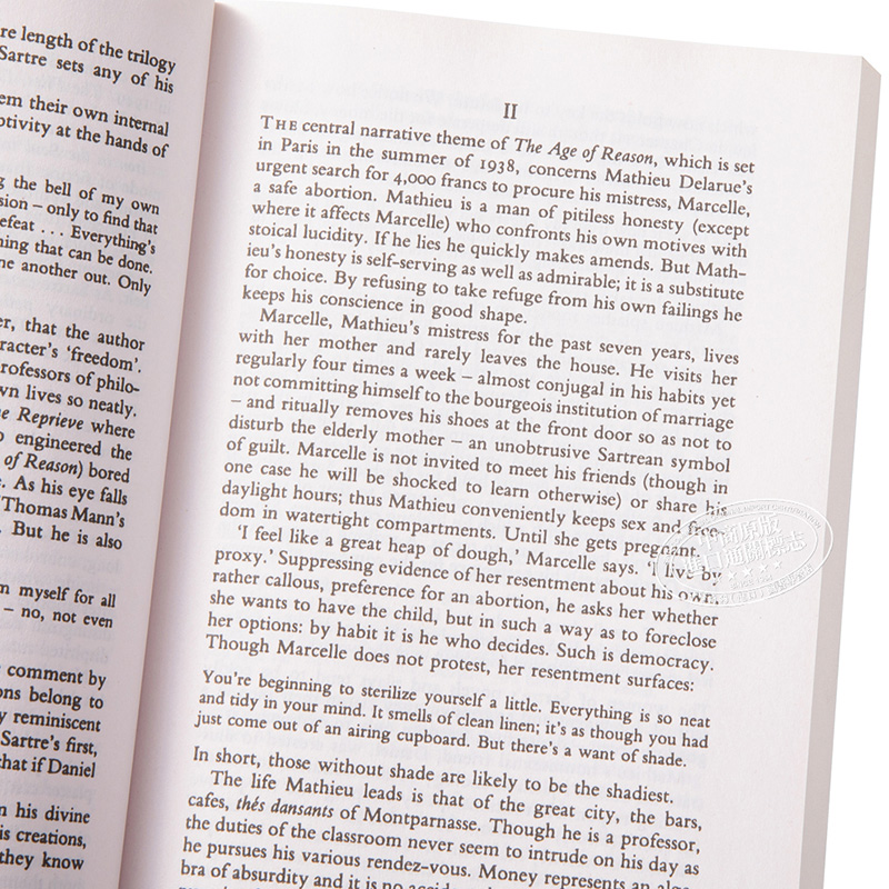 诺贝尔文学奖得主1964年 让保罗萨特 理性时代 理智之年 英文原版 The Age of Reason Jean Paul Sartre