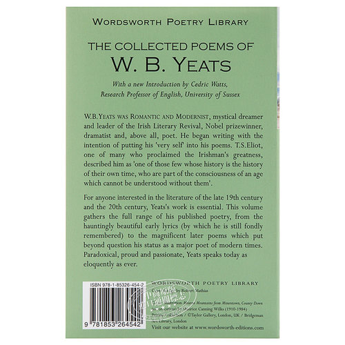 预售 【中商原版】英文原版The Collected Poems of W.B.Yeats威廉勃特勒叶芝诗集 - 图1