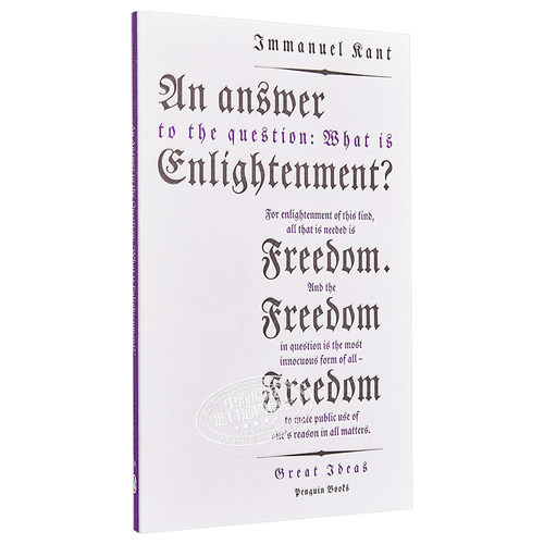 Answer to: ’What is Enlightenment?’ 英文原版 康德：对“什么是启蒙运动”的回答 Immanuel Kant【中商原版】 - 图3
