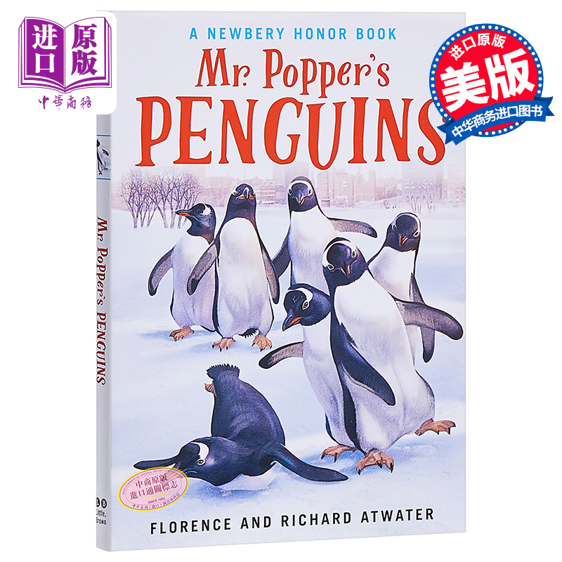 波普先生的企鹅英文原版Mr. Popper's Penguins纽伯瑞儿童文学奖银奖国际大奖小说幽默暑期理查德阿特沃特Richard Atwate-图0