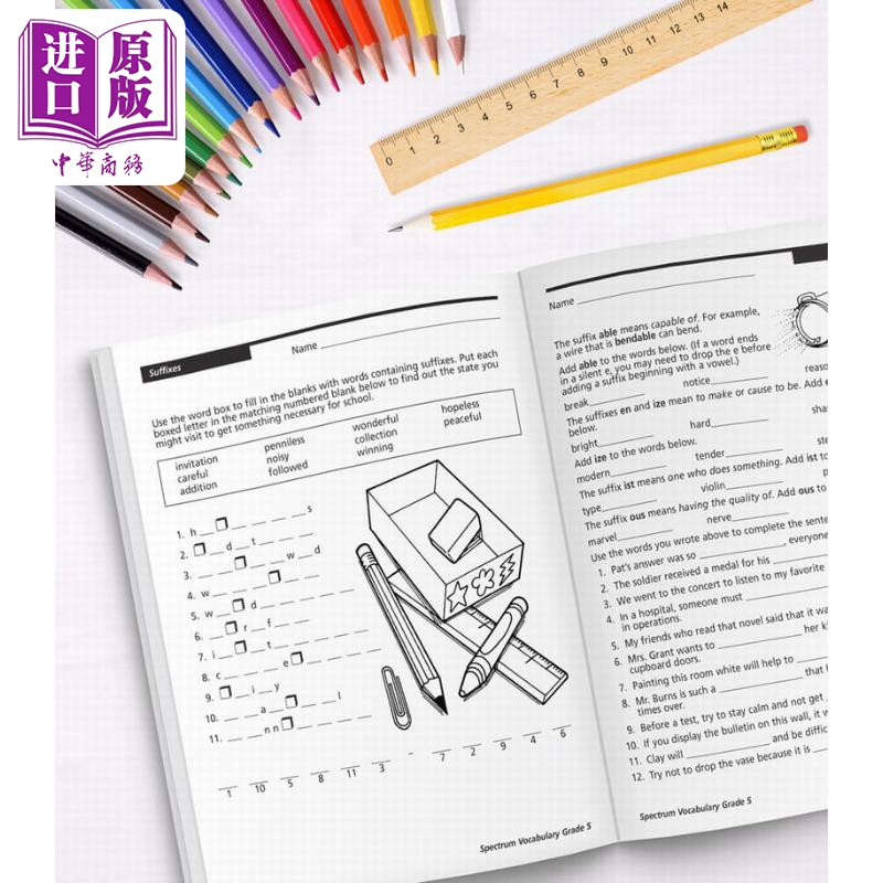 光谱练习册 单词系列 5年级 Carson Dellosa Spectrum Vocabulary Grade 5 美国CarsonDellosa 英文原版进口 教辅【中商原版? - 图3