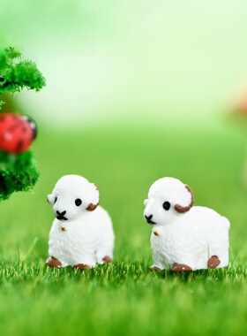 苔藓微景观羊宝宝造景装饰摆件