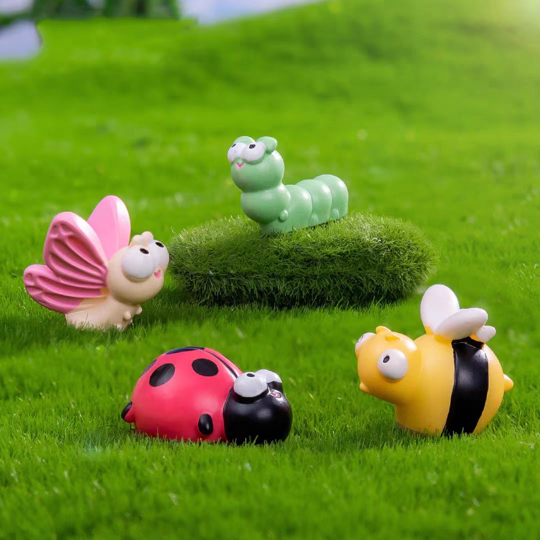 苔藓微景观创意毛毛虫蜗牛昆虫 园艺造景diy装饰品配件迷你小摆件 - 图0