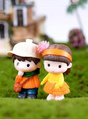 邻家情侣苔藓微景观zakka摆件