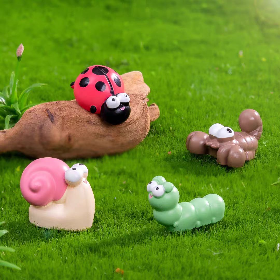 苔藓微景观创意毛毛虫蜗牛昆虫 园艺造景diy装饰品配件迷你小摆件 - 图2