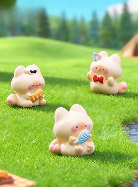 微景观可爱胖嘟嘟暹罗小猫摆件