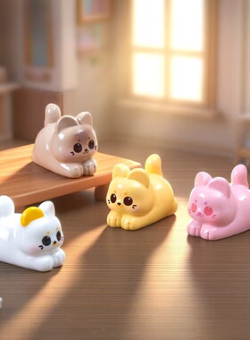 可爱萌萌三花暹罗小猫萌粒摆件