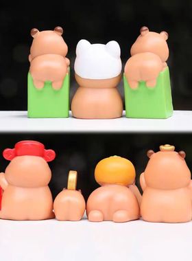 微景观创意可爱新年招财水豚卡皮