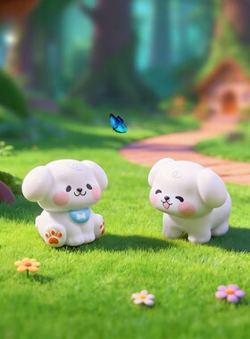 微景观可爱蜜蜂小狗桌面小摆件