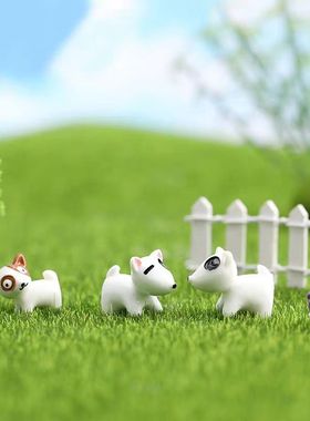 苔藓微景观饰品卡通迷你树脂小狗