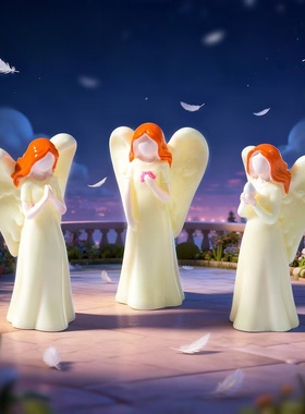 天使萌粒公仔微景观车载桌面摆件