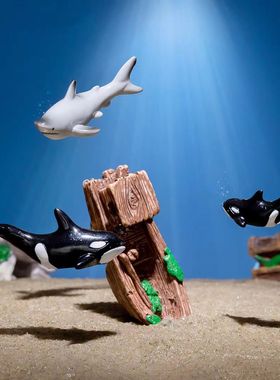 微景观创意仿真鲸鱼海龟水族鱼缸