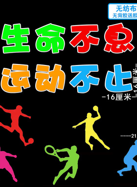 弘扬运动精神中小学校园运动会主题教室布置文化墙装饰黑板报装饰