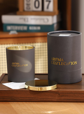 圆桶礼盒大豆蜡香薰蜡烛杯家居祛除异味香薰净化空气香氛摆件