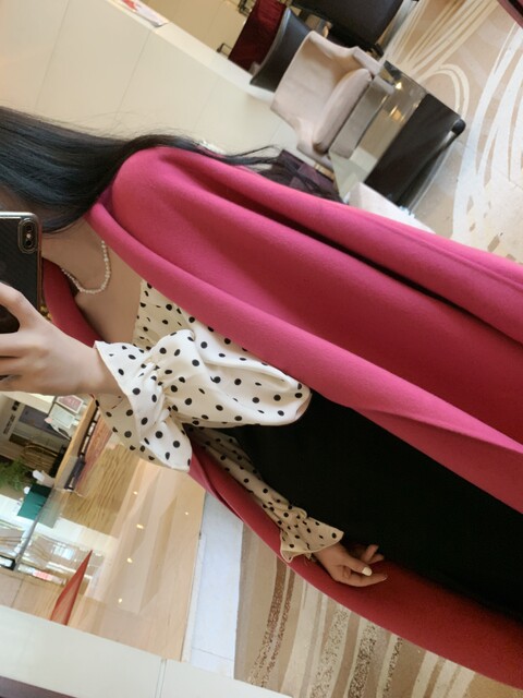 菲芊“垂丝海棠二代”30%羊绒高端长款双面羊绒大衣女2025年新款