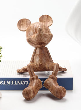 轻奢创意米奇米奇卡通潮玩摆件雕塑家居饰品展厅桌面公仔坐姿树脂
