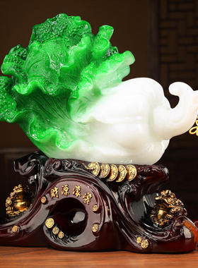 招财白菜财源滚滚开业公司书房乔迁庆祝礼品办公桌客厅摆件品