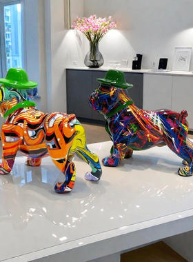 转印热卖炫彩带帽站装饰斗摆件家居办公桌送礼树脂品立法