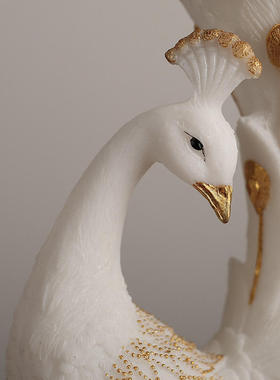 家居饰品样板孔雀装饰花瓶摆件客厅电视柜民宿北欧间陈列现代艺术