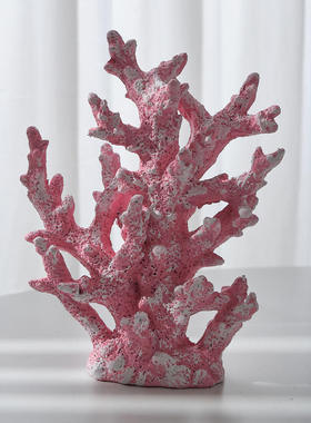 仿真家居装饰树脂珊瑚饰品玄关酒柜书桌酒店地中海摆件鱼缸珊瑚