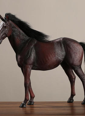 古典仿真鬃毛客厅摆件骏马家居千里马电视柜玄关装饰品