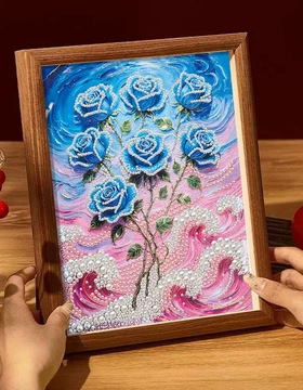 教师节手工diy珍珠画钻石画批发高颜值珍珠画贴画diy材料画装饰画