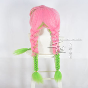 Demon Slayer: Kimetsu no Yaiba Kanroji Mitsuri Gradient thickened braid style cos wig