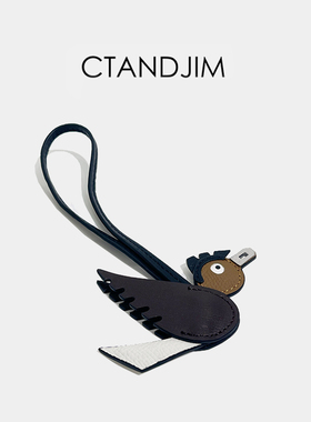 CTANDJIM牛皮制小鸟挂件
