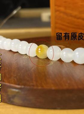 和田羊脂白玉籽料6毫米散珠