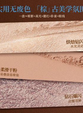 【烙印棕古】Colorkey珂拉琪九色眼影盘哑光彩妆盘多用盘秋冬限定